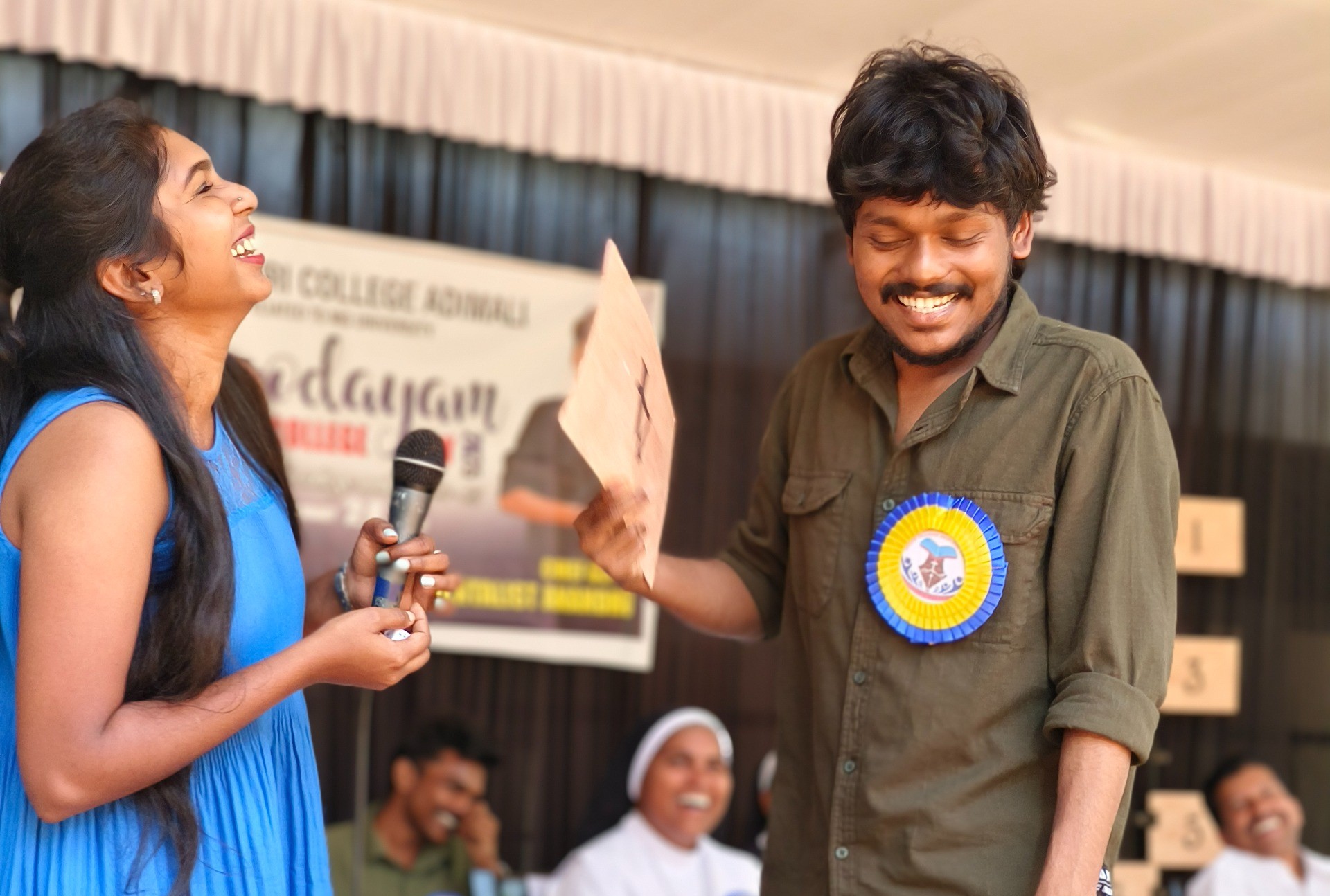 Students participating in spiritual activities at Carmelgiri College